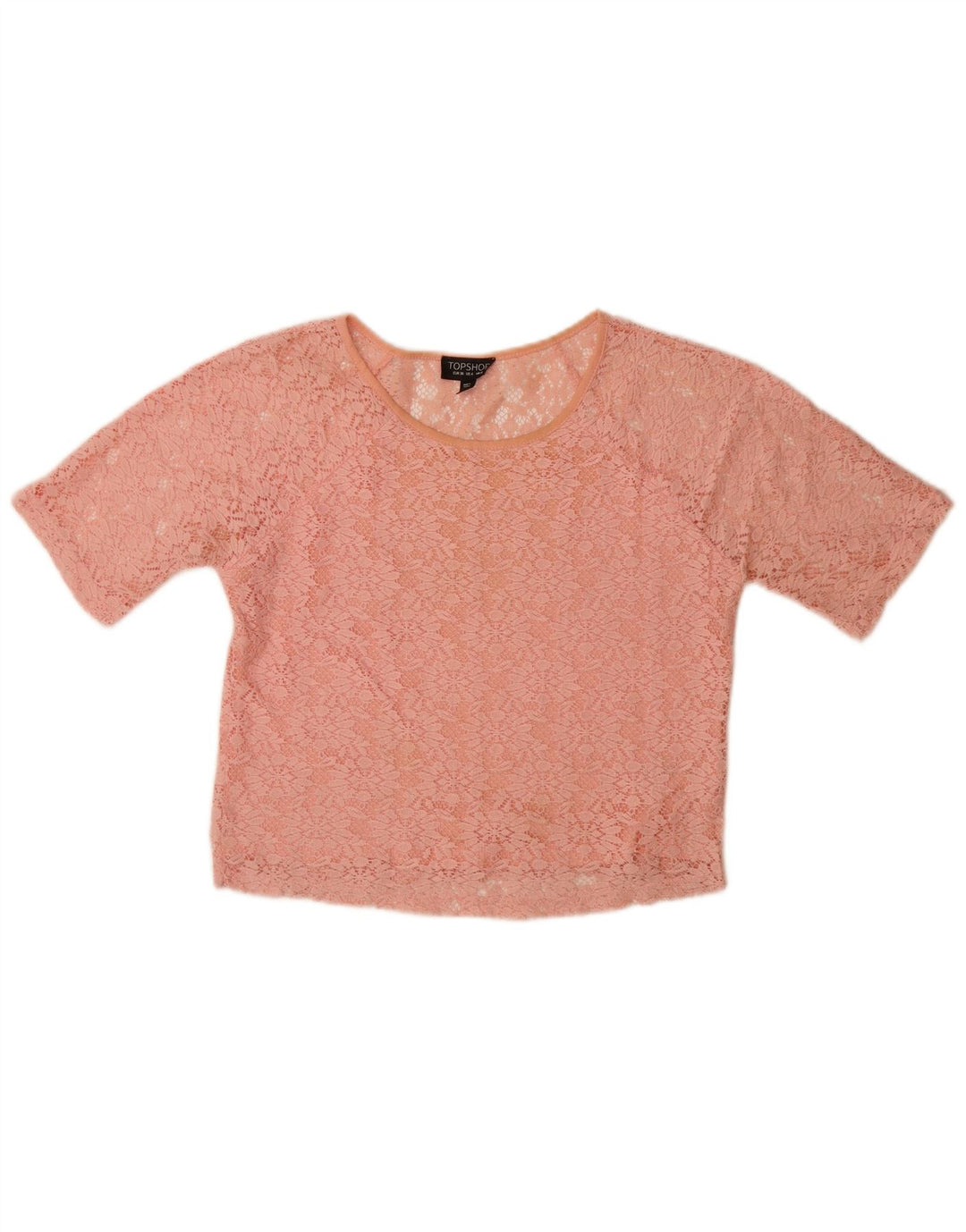 Topshop Camicetta in pizzo da donna Top UK 8 Piccolo poliestere floreale rosa