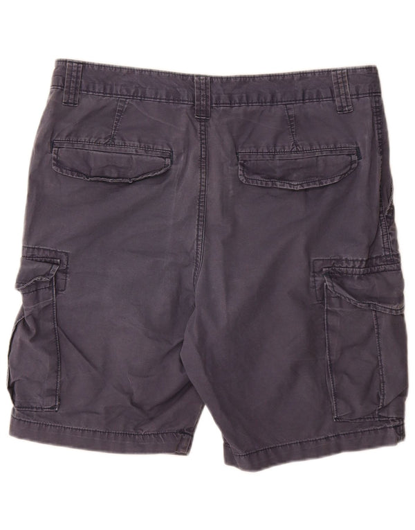 Pantaloncini cargo da uomo Marks & Spencer W34 Large in cotone blu navy