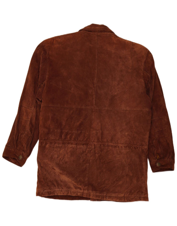 Giacca vintage in pelle scamosciata da uomo UK 42 XL Marrone