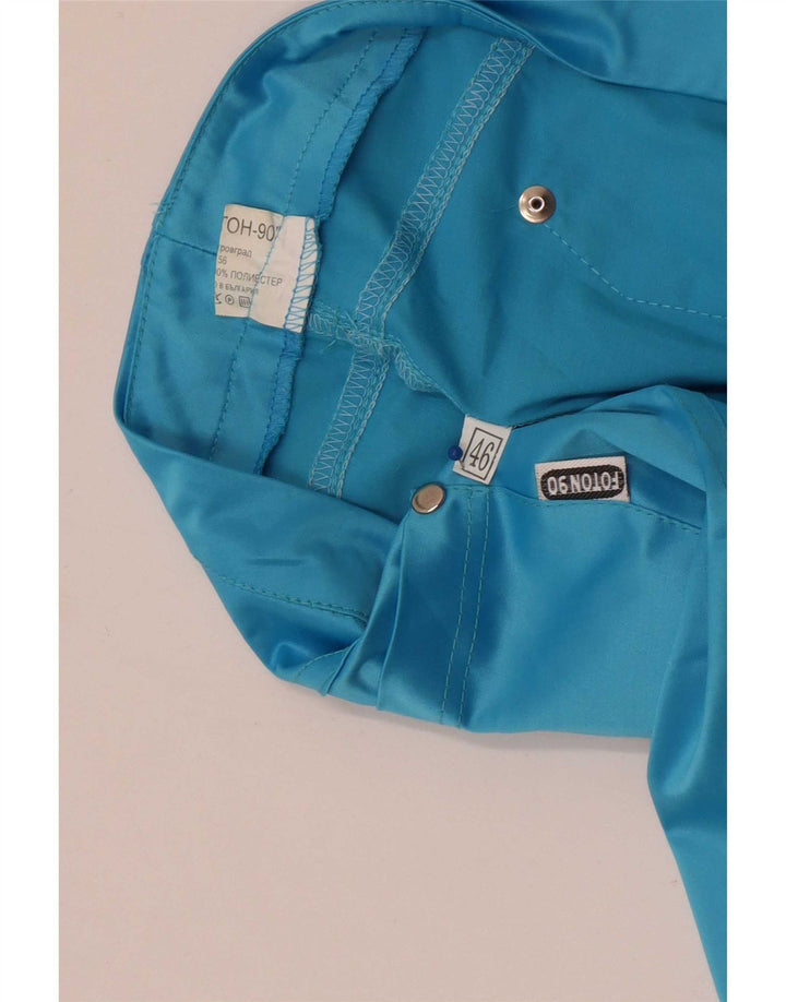 Pantaloni casual slim vintage da donna W28 L30 poliestere blu
