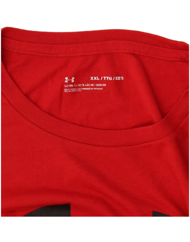 Maglietta grafica da uomo Under Armour Top 2XL Rossa