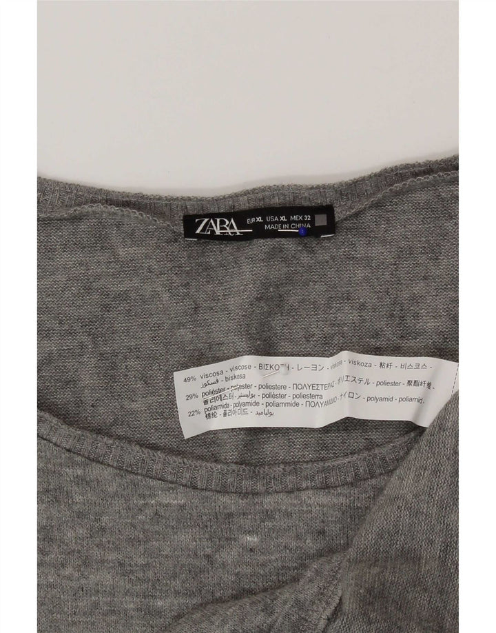 Canotta da donna Zara UK 18 XL viscosa grigia