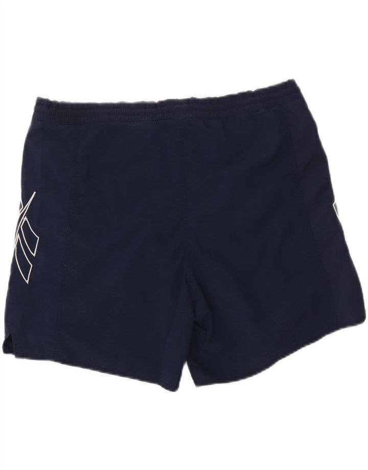 Pantaloncini da bagno grafici da uomo Reebok medio blu navy in poliestere