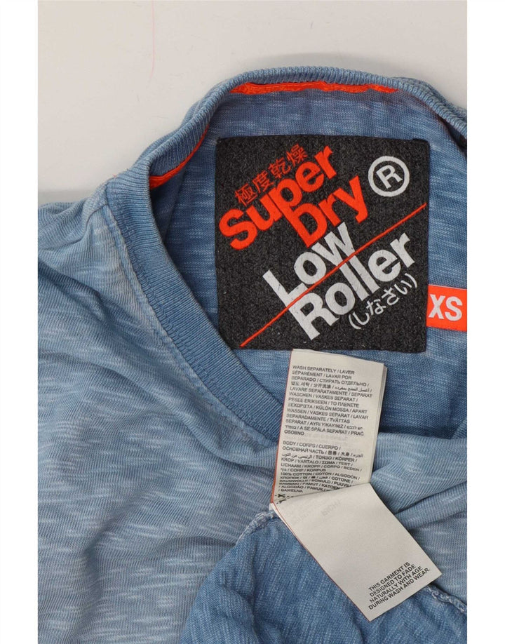 T-shirt da uomo Superdry Top XS in cotone chiazzato blu