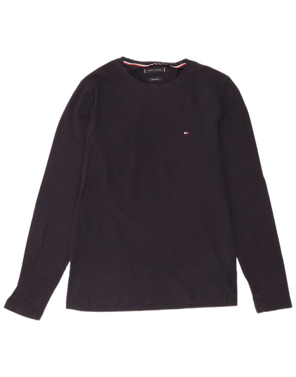 Tommy Hilfiger Uomo Extra Slim Top Manica Lunga Medio Cotone Blu Navy