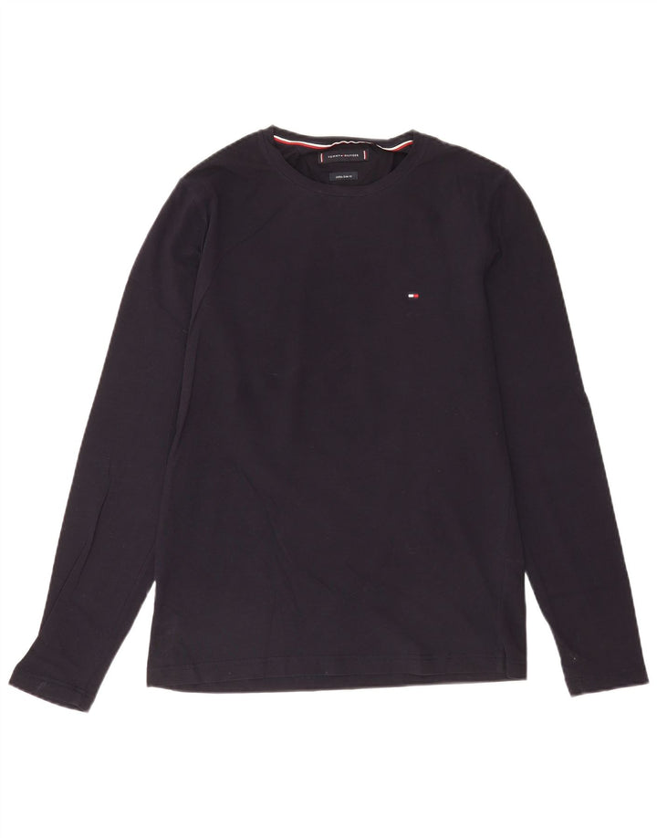 Tommy Hilfiger Uomo Extra Slim Top Manica Lunga Medio Cotone Blu Navy
