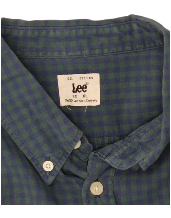 Camicia Lee da uomo a quadri vestibilità classica XL verde a quadretti