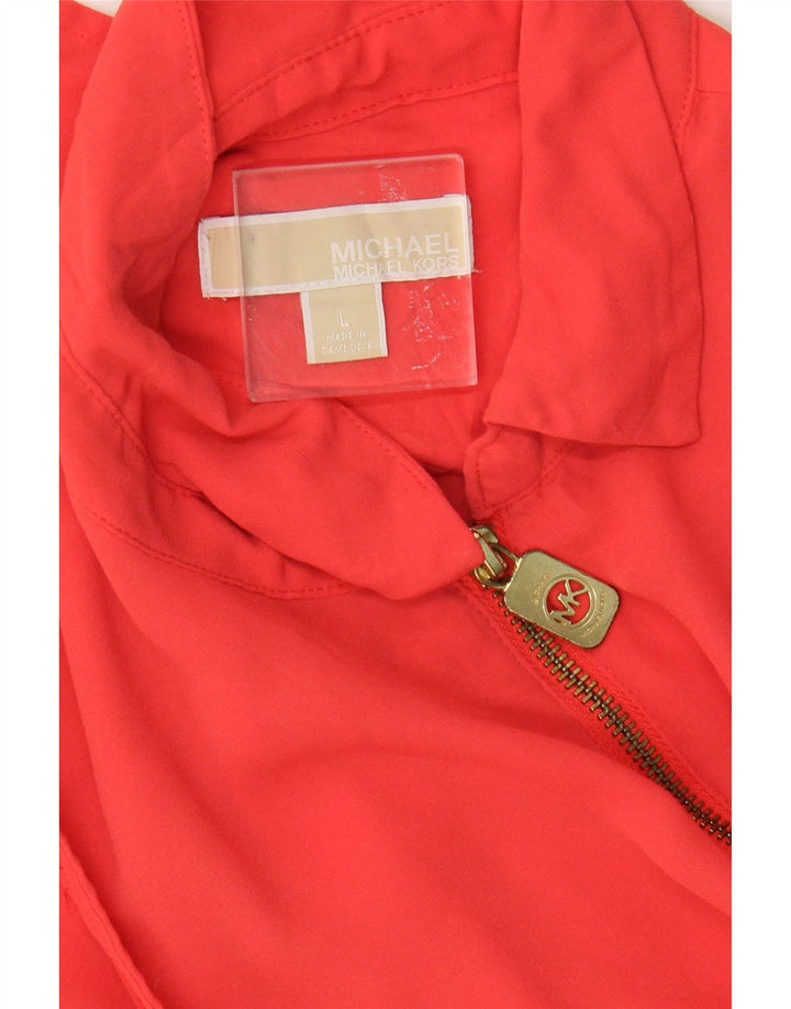 MICHAEL KORS Camicetta senza maniche da donna UK 14 Large Rosso