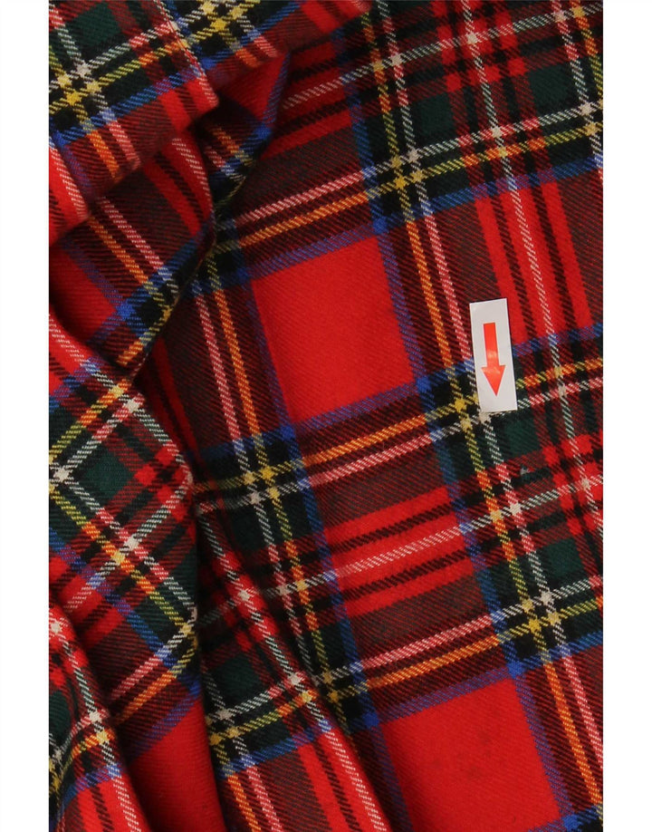 Gonna a portafoglio vintage da donna W30 scozzese medio rosso