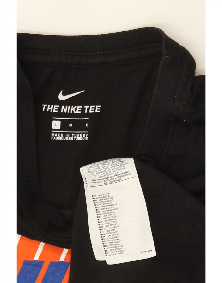 T-shirt grafica da uomo Nike Top grande in cotone nero