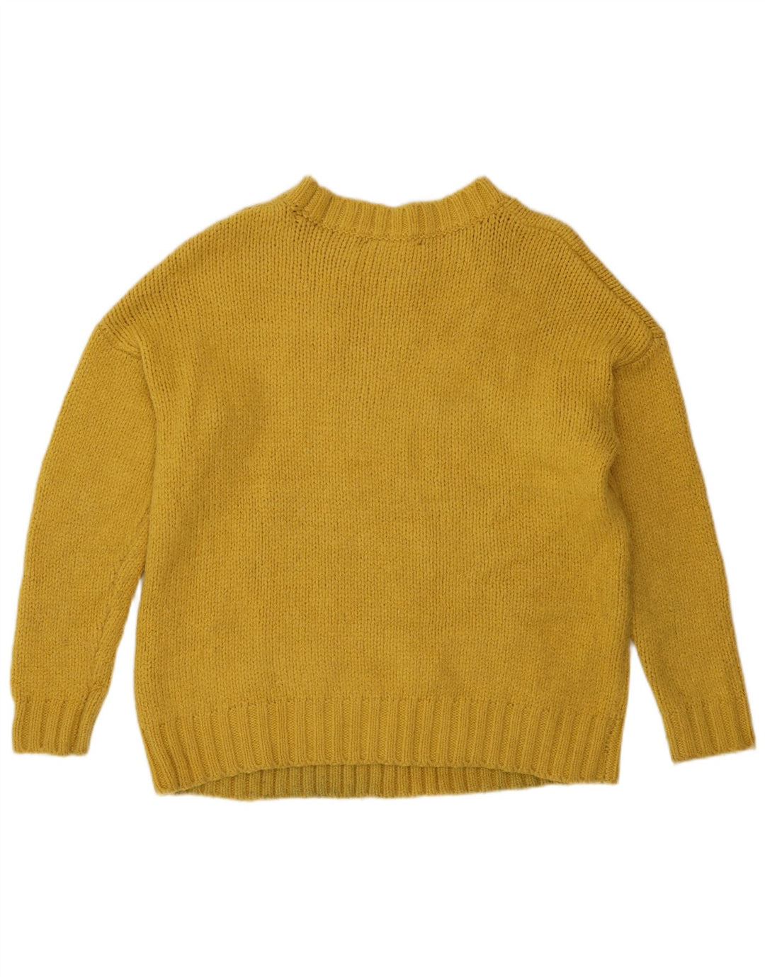 Maglione maglione girocollo da donna Marks & Spencer UK 14 Acrilico giallo medio