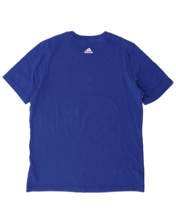 T-shirt grafica ADIDAS per ragazzi 13-14 anni in cotone blu