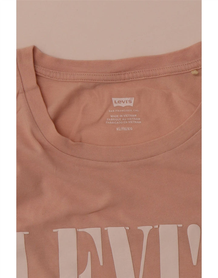 T-shirt grafica da donna LEVI'S UK 18 XL Rosa