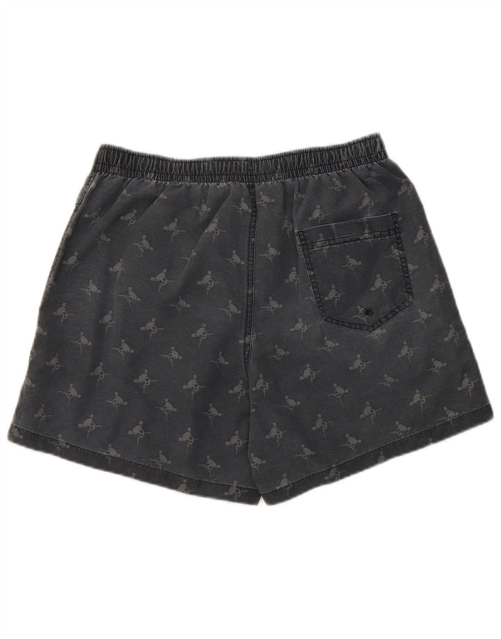 Pantaloncini da bagno Zara da uomo con motivo astratto in nylon grigio medio
