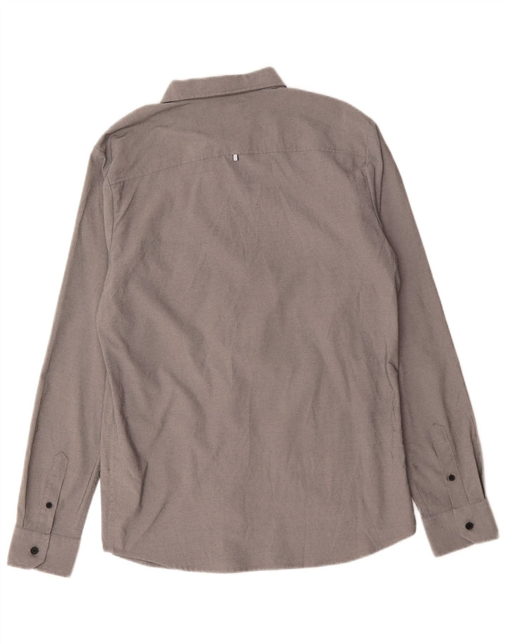 Camicia slim fit da uomo Oakley in poliestere grigio medio
