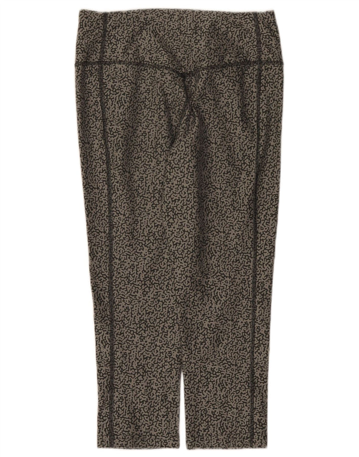 Leggings Capri da donna Dri Fit modello astratto Nike UK 10 piccolo grigio