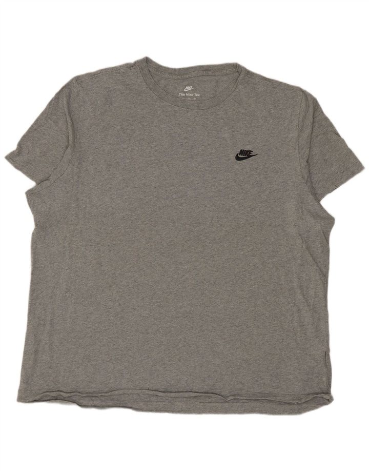 T-shirt da uomo NIKE Top 2XL cotone chiazzato grigio