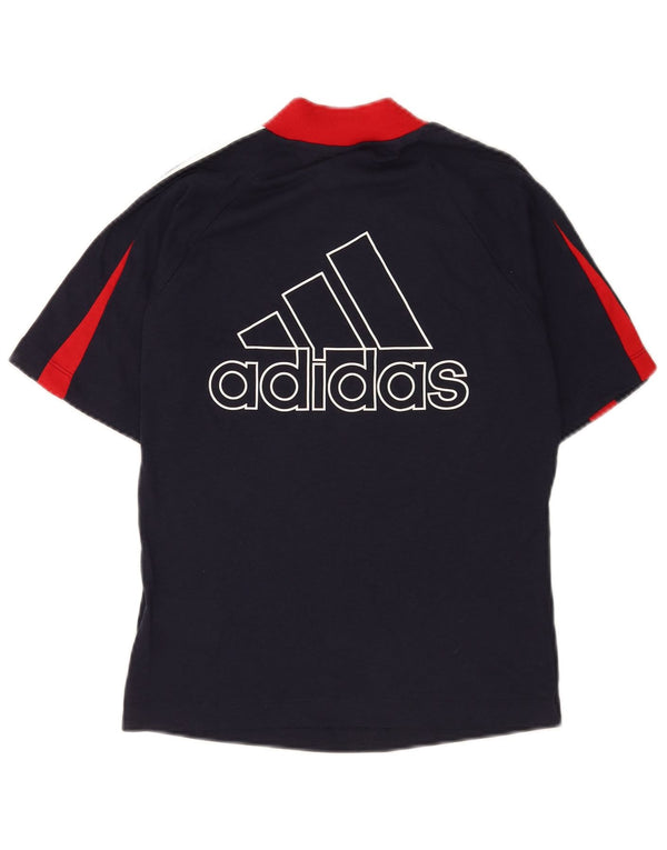 Maglietta grafica da donna Adidas Top UK 12/14 Medium Navy Blue Sports