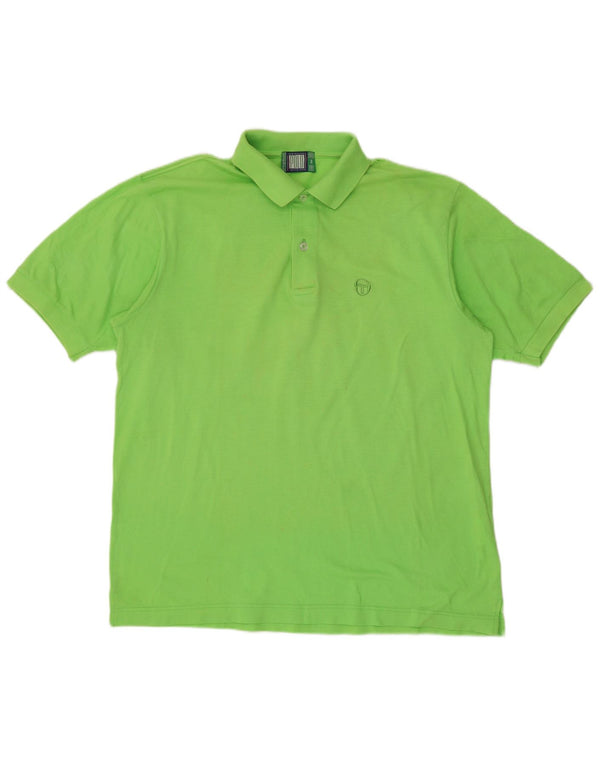 Polo Sergio Tacchini da uomo a maniche corte, vestibilità regolare, grande, in cotone verde