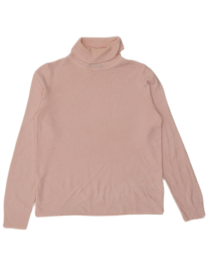 Maglione maglione a collo alto da donna Marks & Spencer UK 12 Acrilico rosa medio