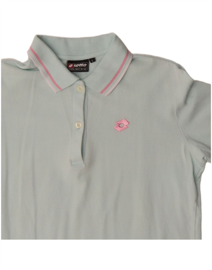 Polo da donna Lotto UK 14 grande in cotone blu