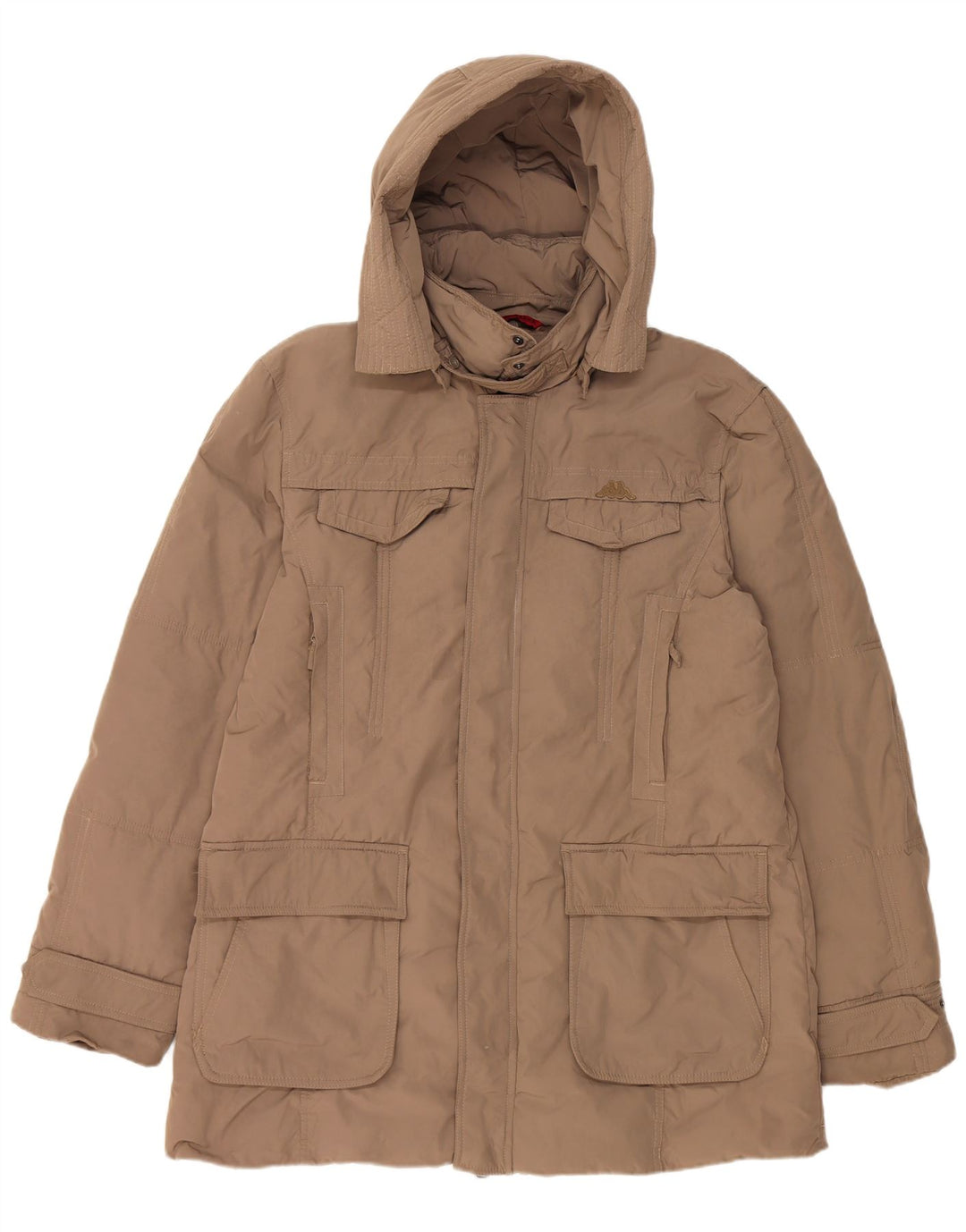 Giacca imbottita con cappuccio da uomo Kappa UK 42 XL Poliestere beige