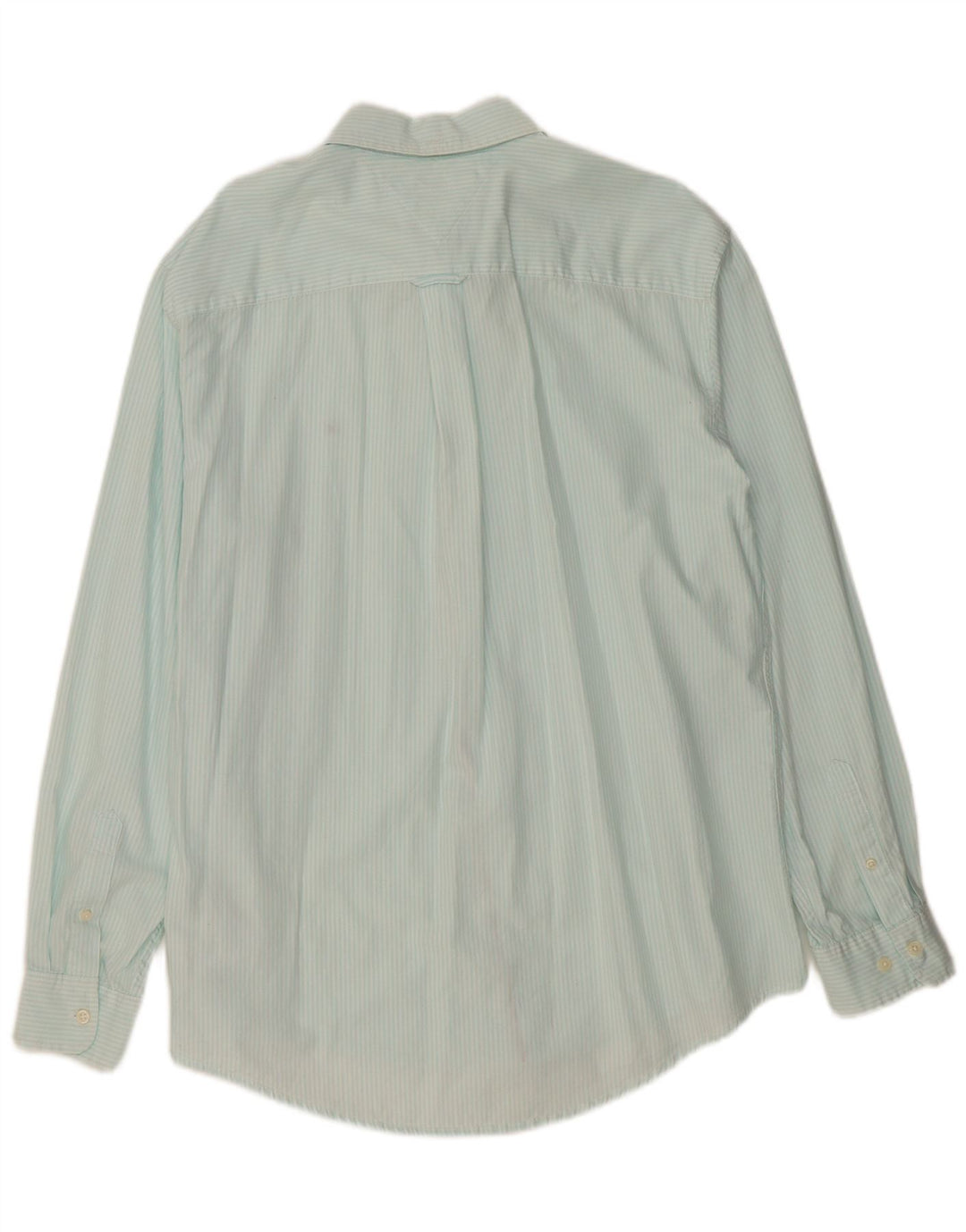 TOMMY HILFIGER Camicia Uomo XL Turchese Gessato Cotone