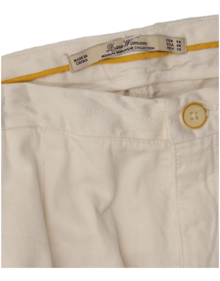 Pantaloni chino dritti da donna Zara EU 40 medi W30 L28 bianchi