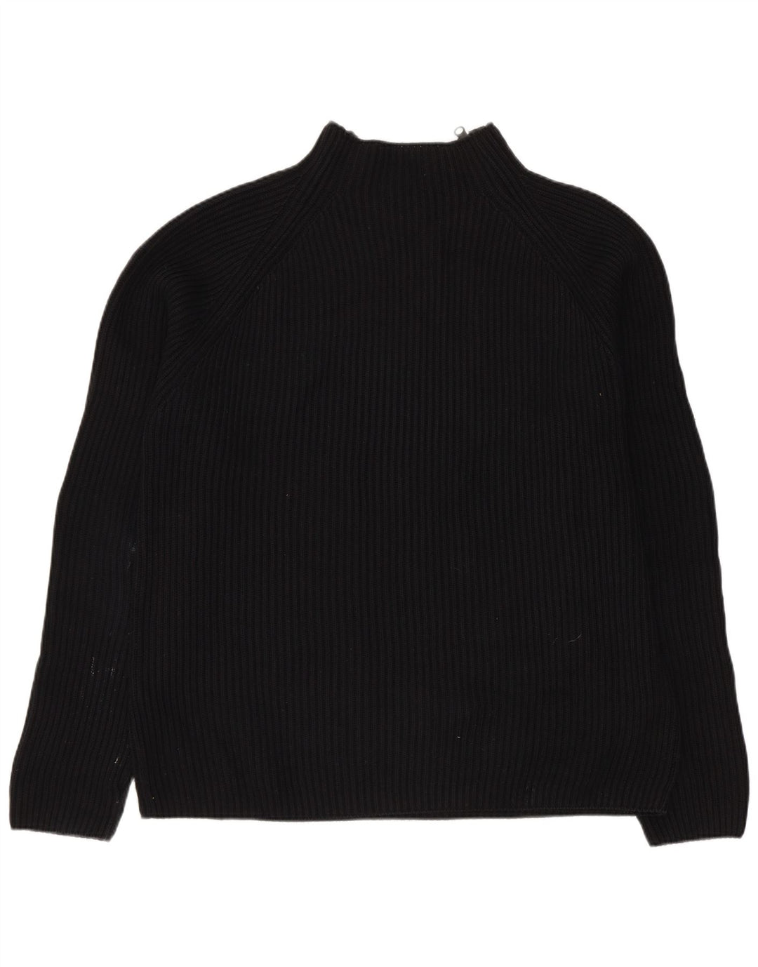 Maglione Zara da uomo con zip e collo grande in cotone nero