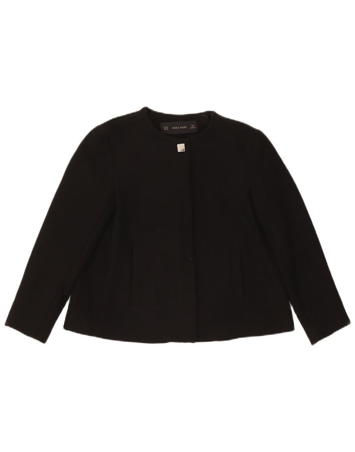 Giacca blazer corta a 1 bottone da donna Zara UK 6 XS acetato nero