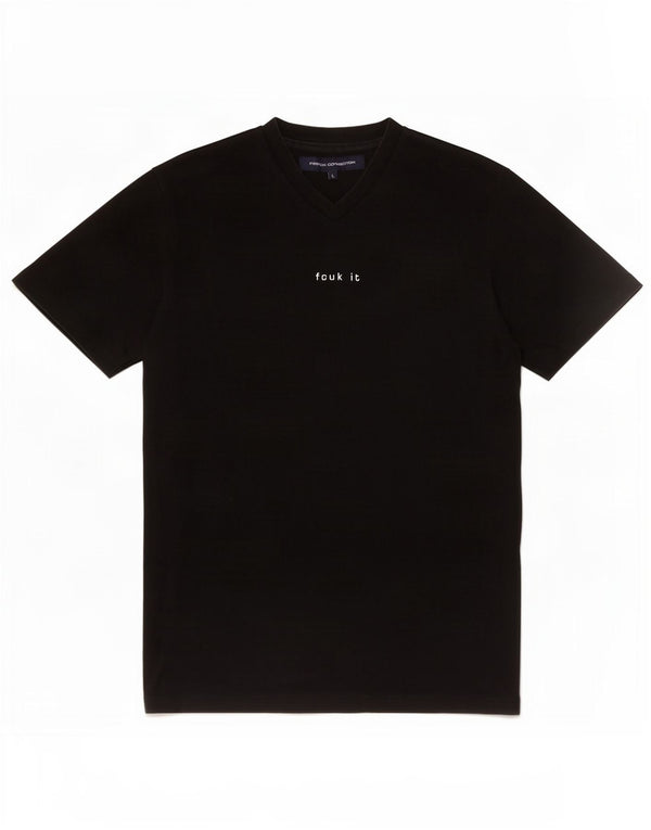 T-shirt da uomo French Connection Top grande in cotone nero