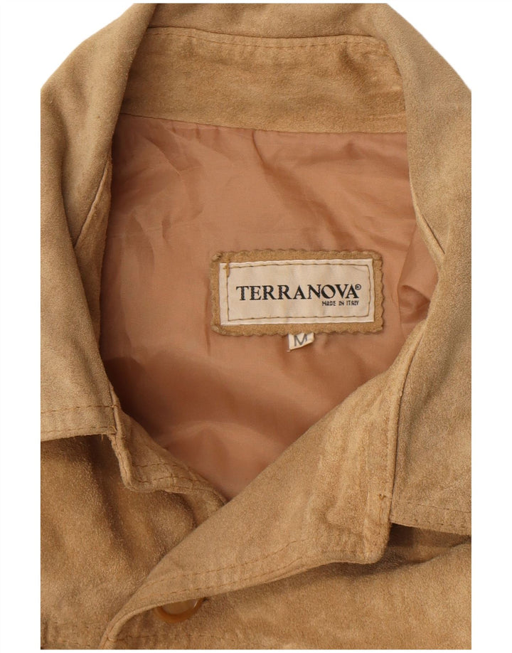 Giacca in pelle scamosciata da uomo Terranova UK 38 Beige medio