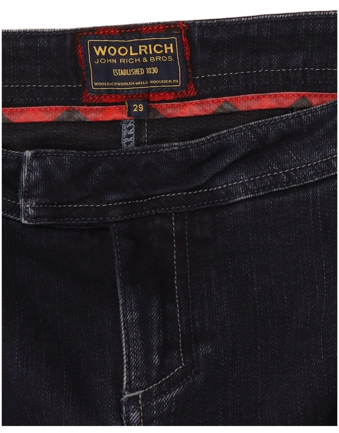 Gonna in denim da donna Woolrich W29 blu navy medio
