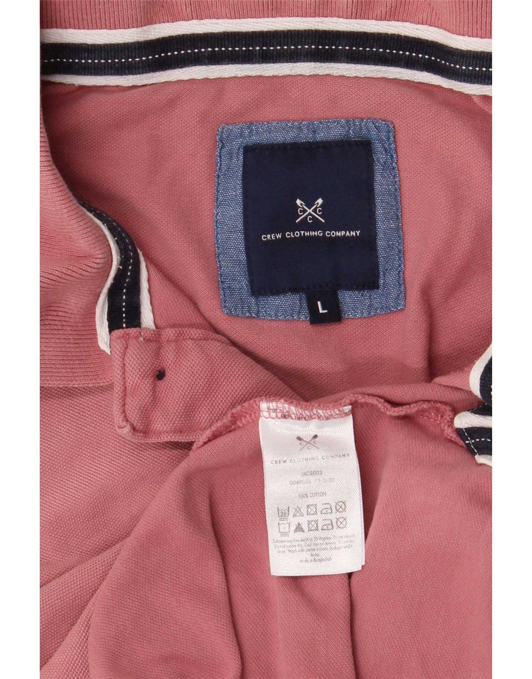 Crew Clothing Polo da uomo grande in cotone rosa