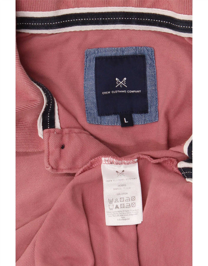 Crew Clothing Polo da uomo grande in cotone rosa