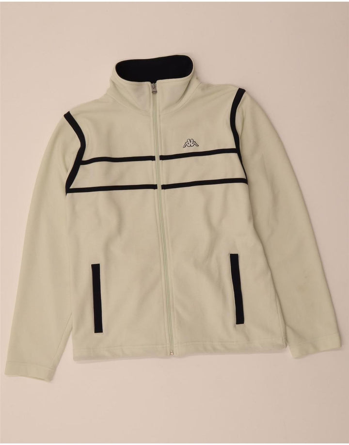 KAPPA Womens Tracksuit Top Jacket UK 16 Large  Beige Polyester Vintage Kappa and Second-Hand Kappa from Messina Hembry 