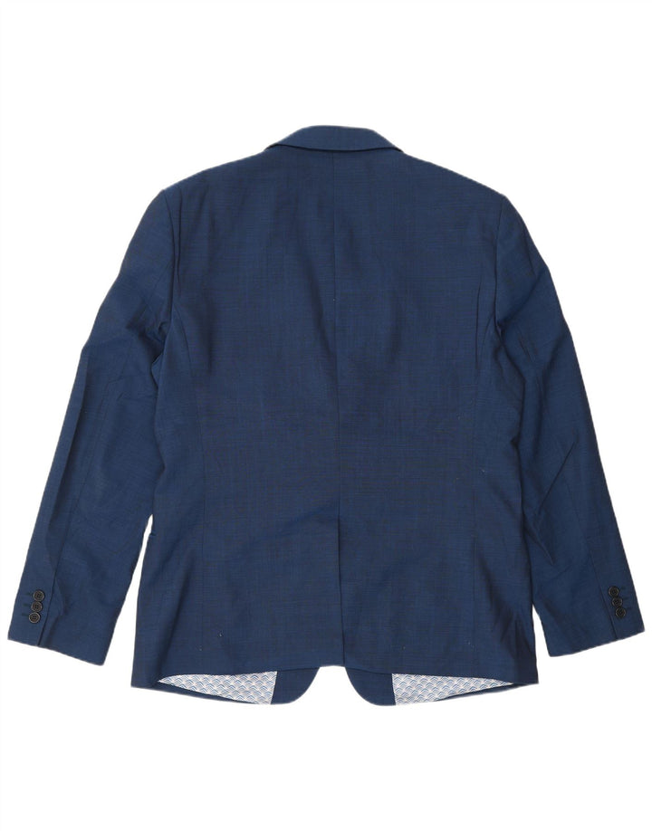 Giacca blazer da uomo a 2 bottoni Ted Baker UK 42 XL lana blu