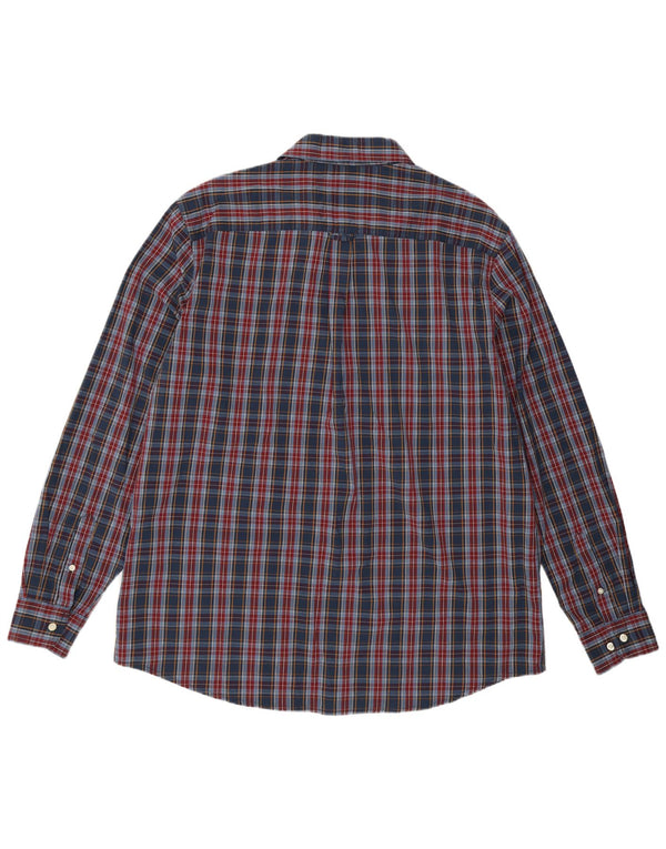 Camicia da uomo CHAPS Easy Care 2XL Blu navy a quadri