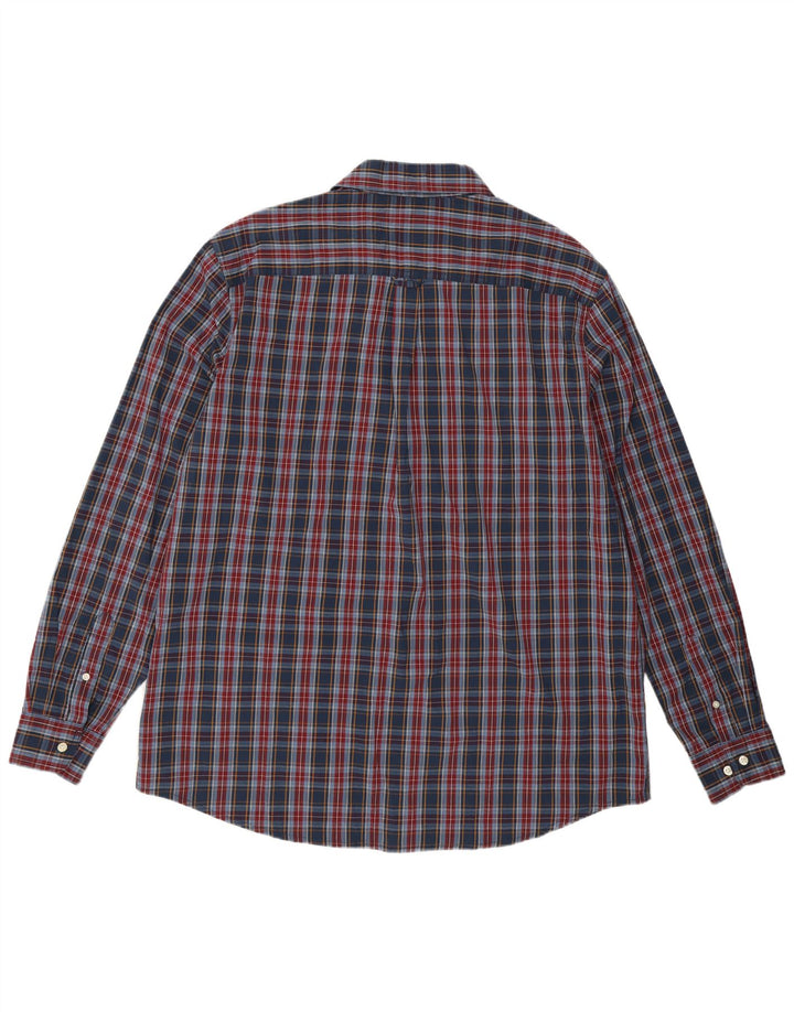 Camicia da uomo CHAPS Easy Care 2XL Blu navy a quadri