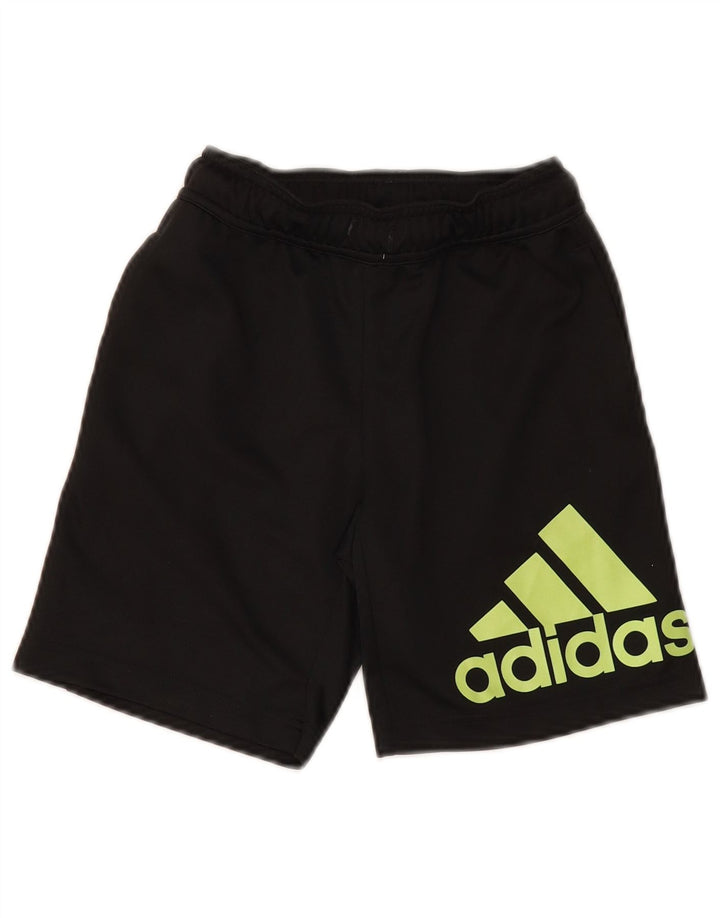 Pantaloncini sportivi grafici ADIDAS da ragazzo 7-8 anni neri