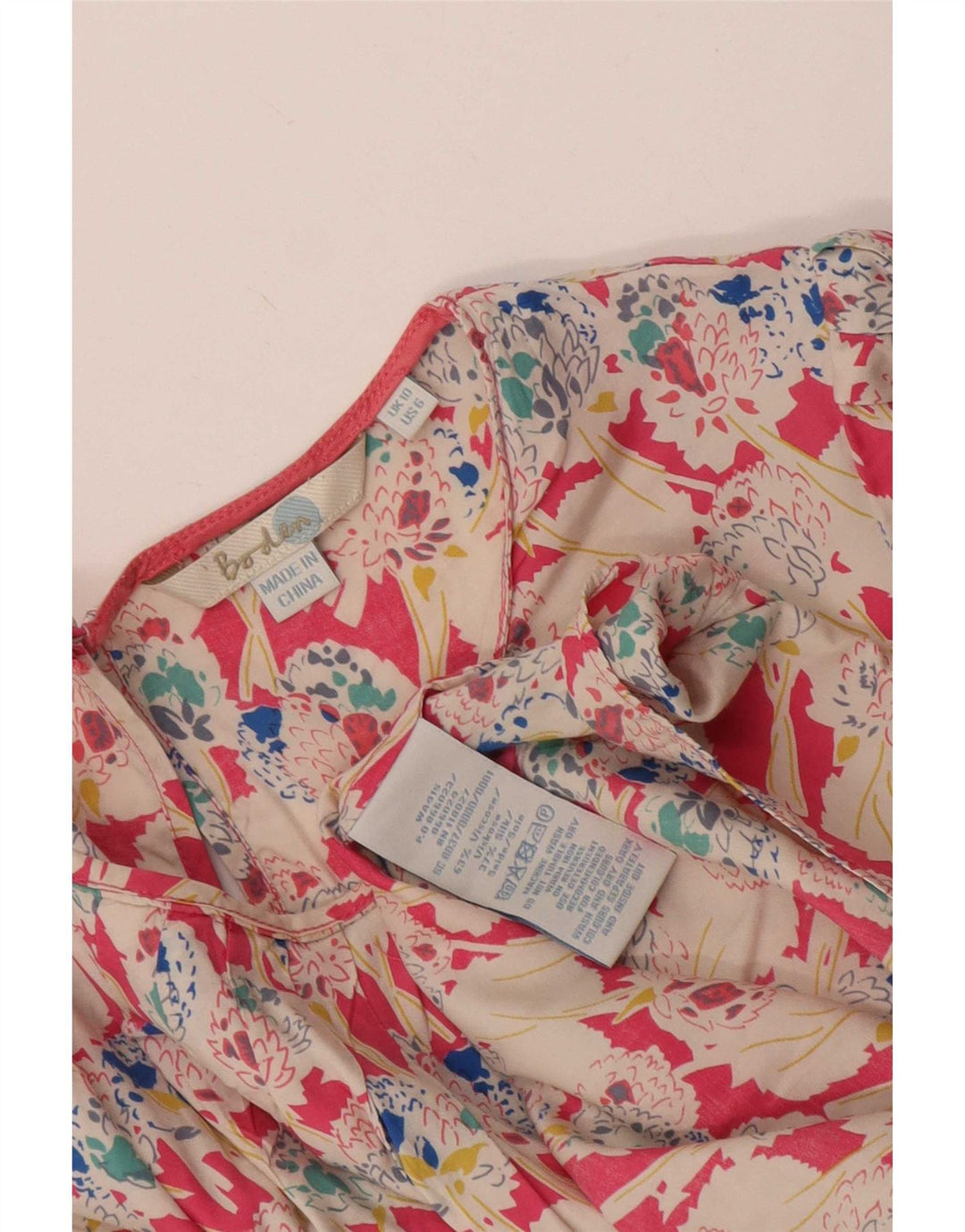 Boden Camicetta da donna Top UK 10 Piccola viscosa floreale multicolore