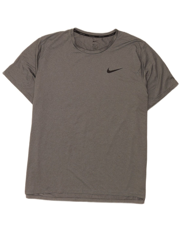 T-shirt Nike Dri Fit da uomo XL in poliestere chiazzato grigio