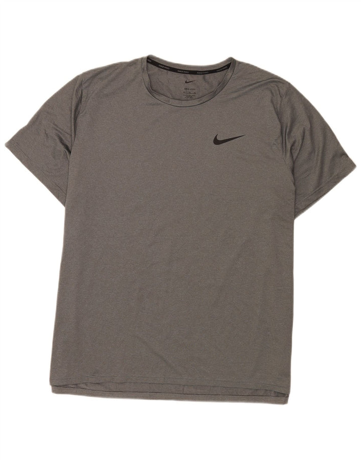 T-shirt Nike Dri Fit da uomo XL in poliestere chiazzato grigio