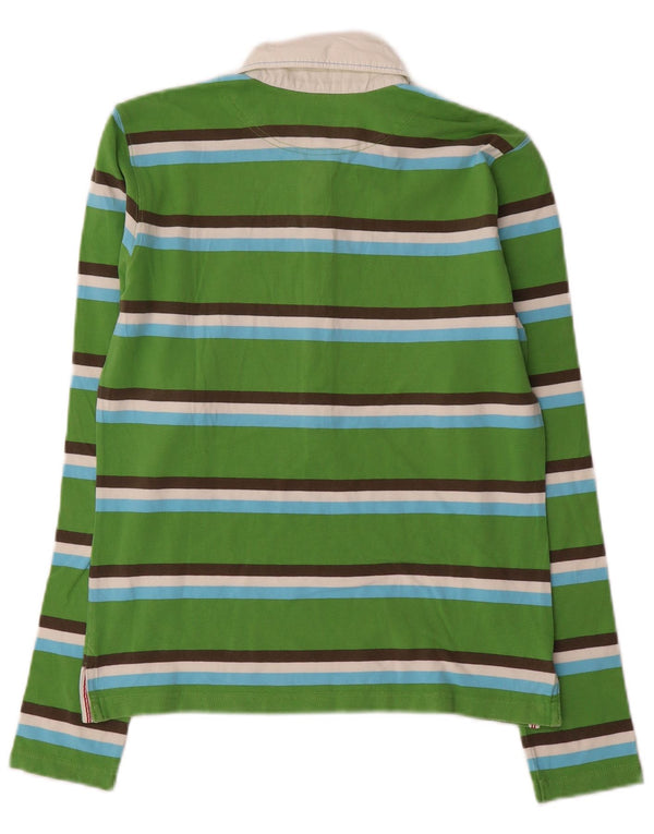 Polo da rugby a maniche lunghe da donna Murphy & Nye UK 10 Small Green Striped