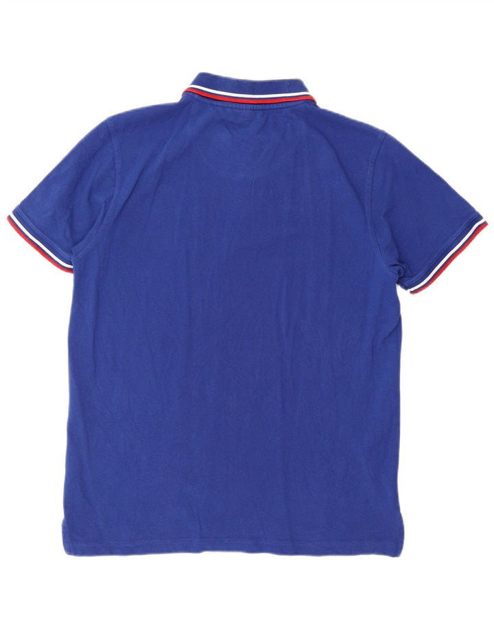 Polo da uomo Regular Fit Pierre Cardin piccola in cotone blu