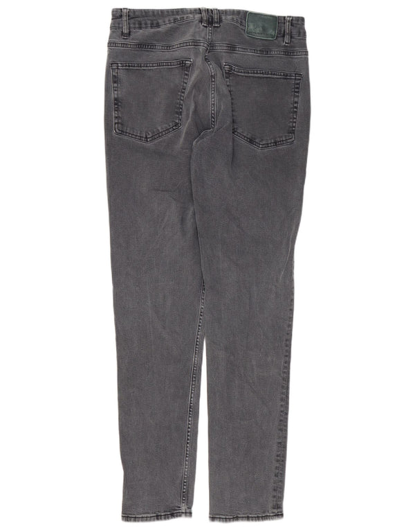 Jeans slim da uomo Zara EU 42 Large W32 L30 Cotone grigio