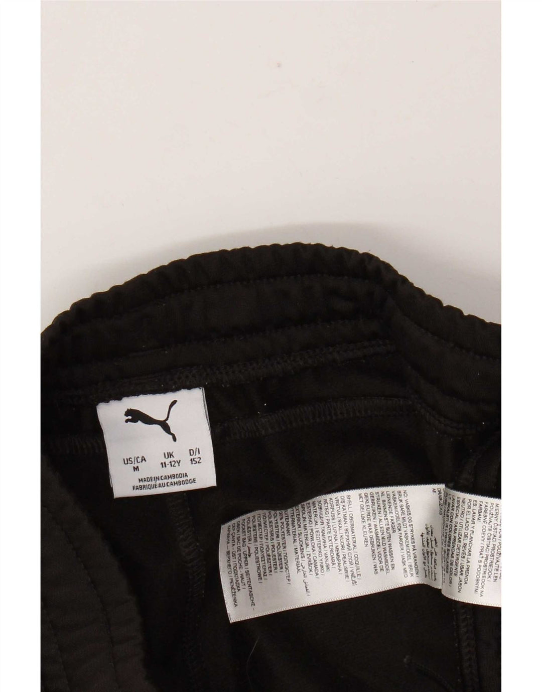 Pantaloni della tuta da ragazzo Puma 11-12 anni in poliestere nero