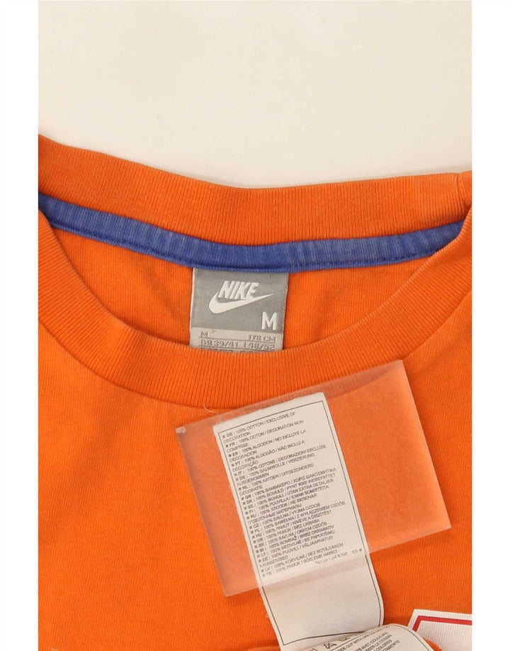 T-shirt grafica Nike KNVB da uomo in cotone arancione medio