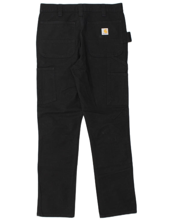 Pantaloni cargo dritti da uomo CARHARTT W32 L32 cotone nero