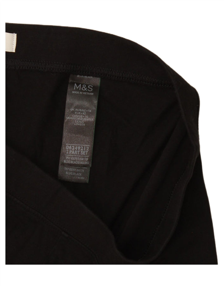 Leggings da donna Marks & Spencer UK 14 cotone nero medio